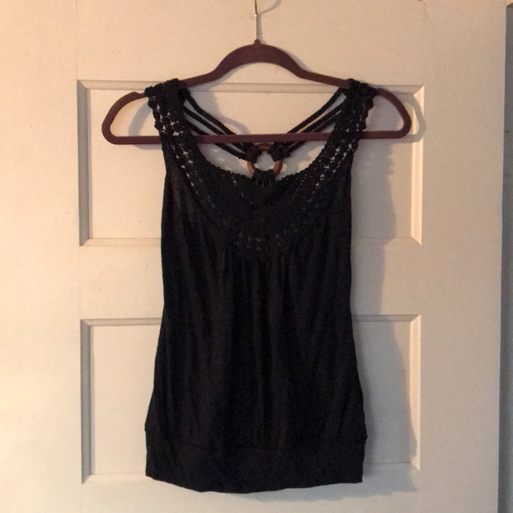 Navy blue, Strappy tank top. Medium Derek heart